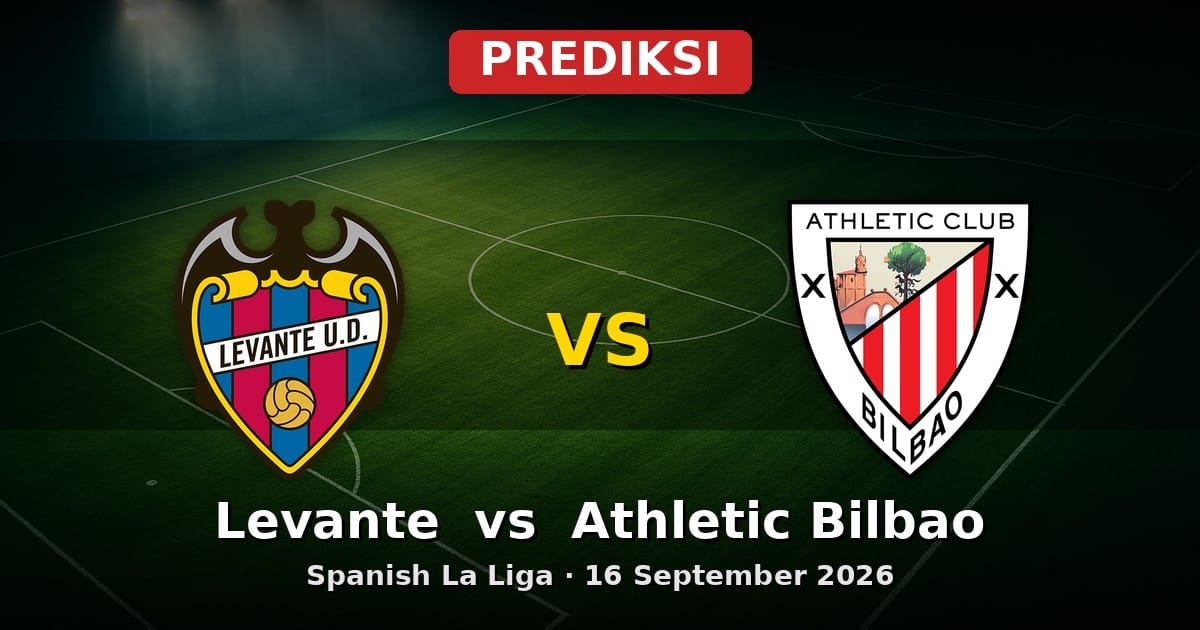 Prediksi Levante vs Athletic Bilbao La Liga 16 September 2026
