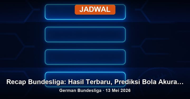 Recap Bundesliga: Hasil Terbaru, Prediksi Bola Akurat, dan Jadwal Pertandingan