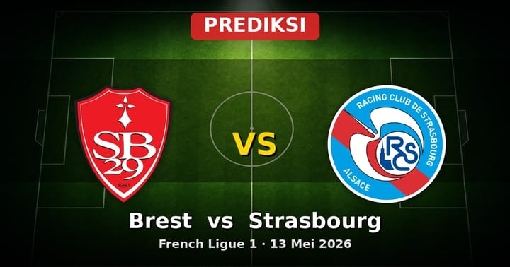 Prediksi Brest vs Strasbourg Liga 1 Prancis 13 Mei 2026
