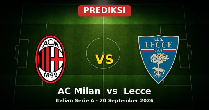 Prediksi AC Milan vs Lecce Serie A 20 September 2026: Duel Strategis di San Siro