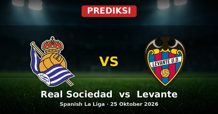 Prediksi Real Sociedad vs Levante La Liga 25 Oktober 2026